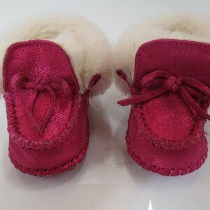 Tucker & Tate Wool Lined Baby Moccasins, Pink  Size S